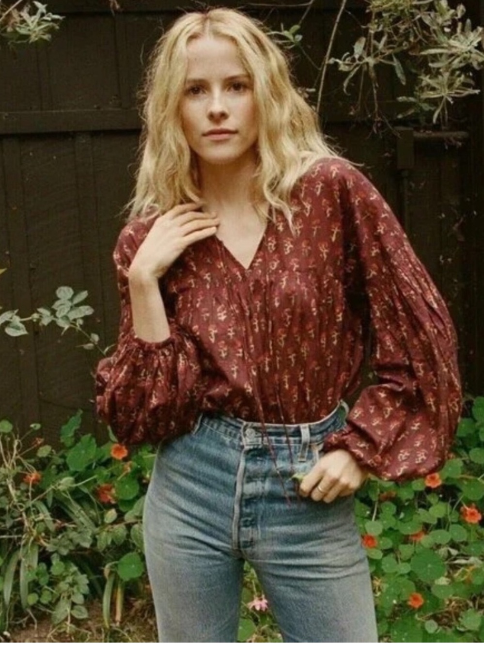 Doen collective petunia blouse